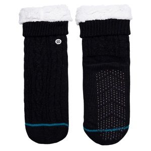STANCE Unisex House Slipper Crew Socks - ROWAN BLACK